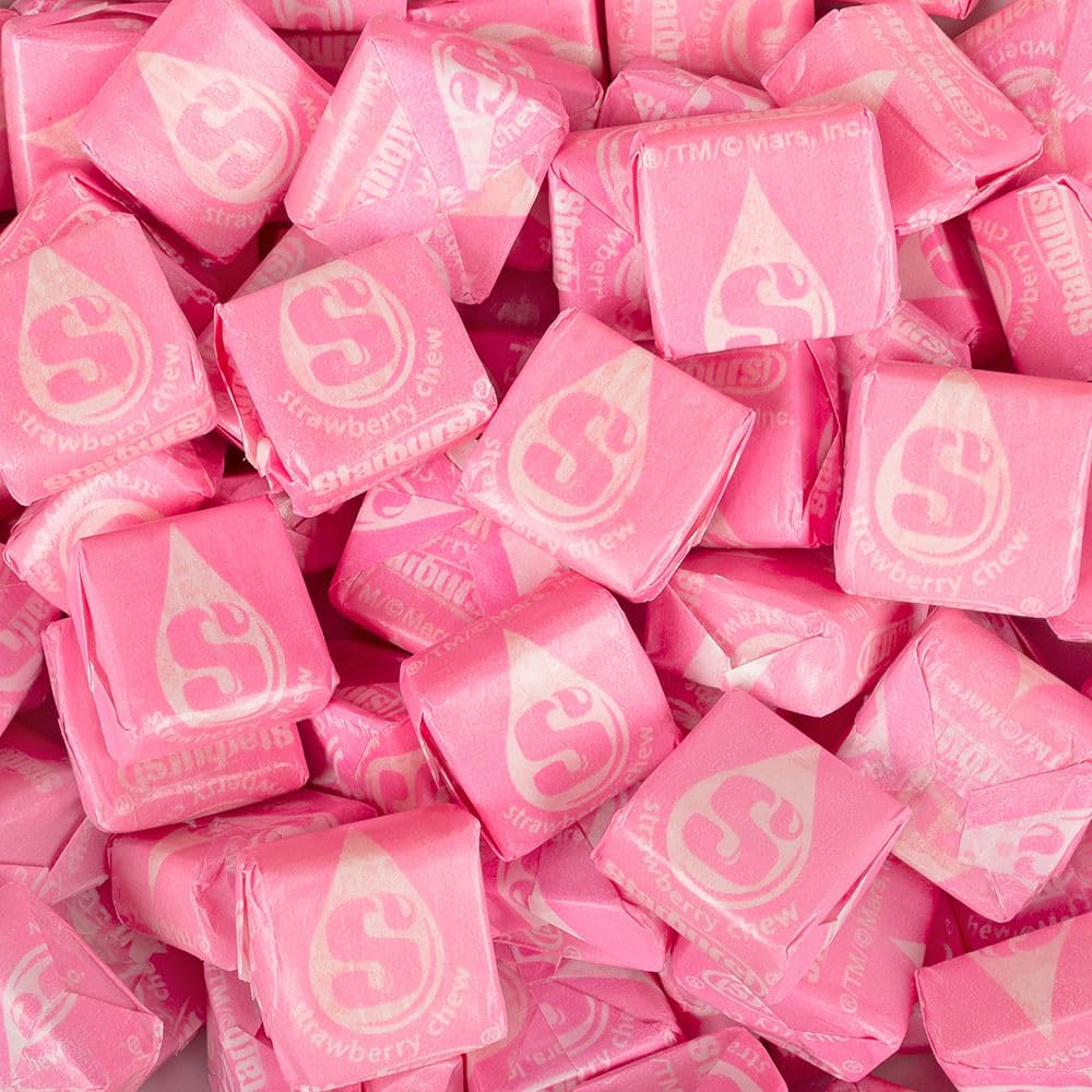 STARBURST All Pink Fruit Chews Chewy Candy, Party Size, 50 oz Bag