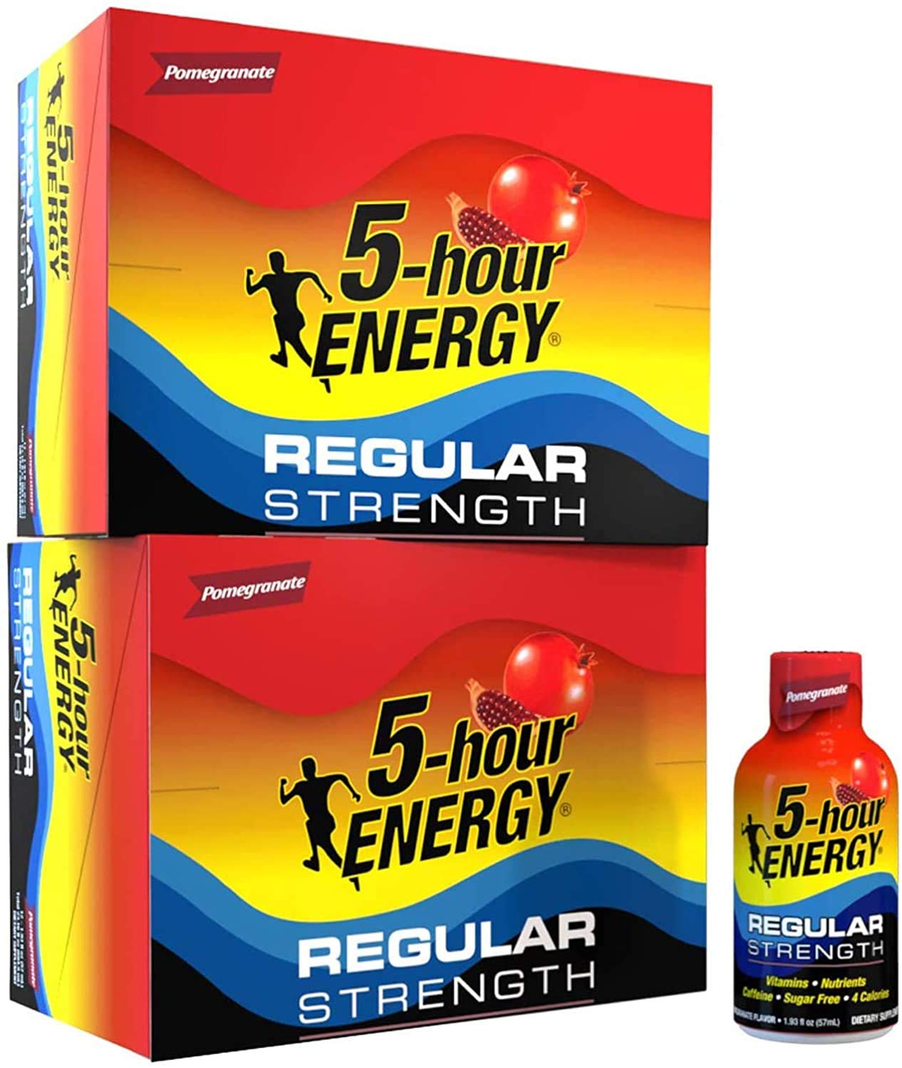 5-hour ENERGY Shot, Regular Strength, Pomegranate, 1.93 Ounce, 24 Count