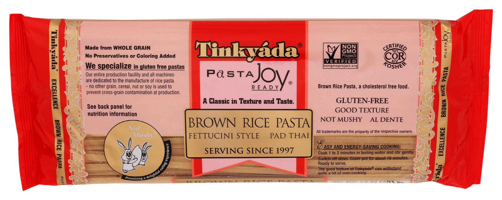Tinkyada Pasta Joy Ready, Fettucini, Brown Rice, 14 oz
