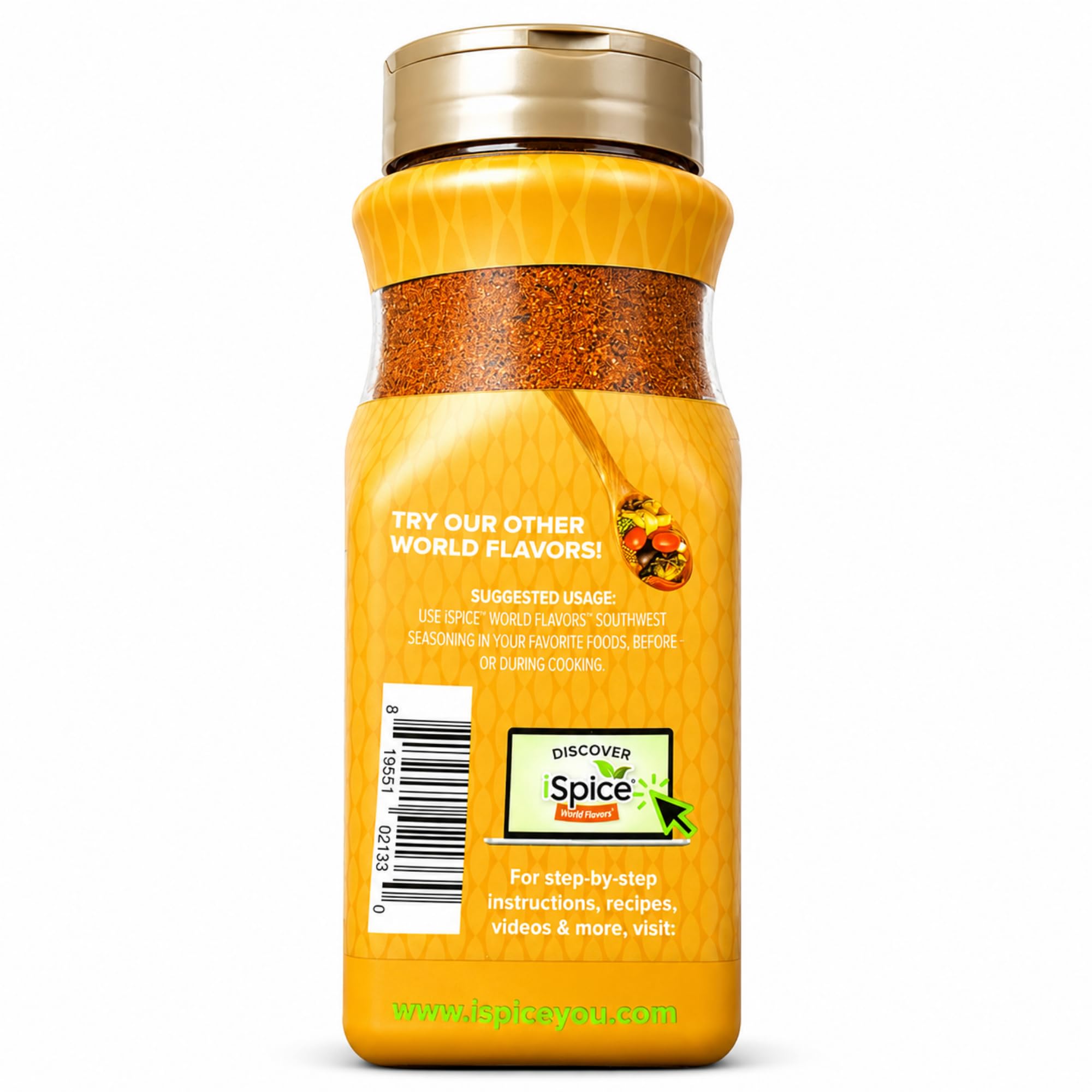 iSpice Blend | Southwest Seasoning | 20.95 oz | Mixed Spice & Seasoning | Bulk Size | Halal | Kosher (Southwest)