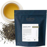 Rishi Tea Jasmine Green Tea - Organic Loose Leaf Tea, Caffeinated Scented Chinese Green Tea with Floral Aroma & Taste - 16 Ounces, 64+ Servings