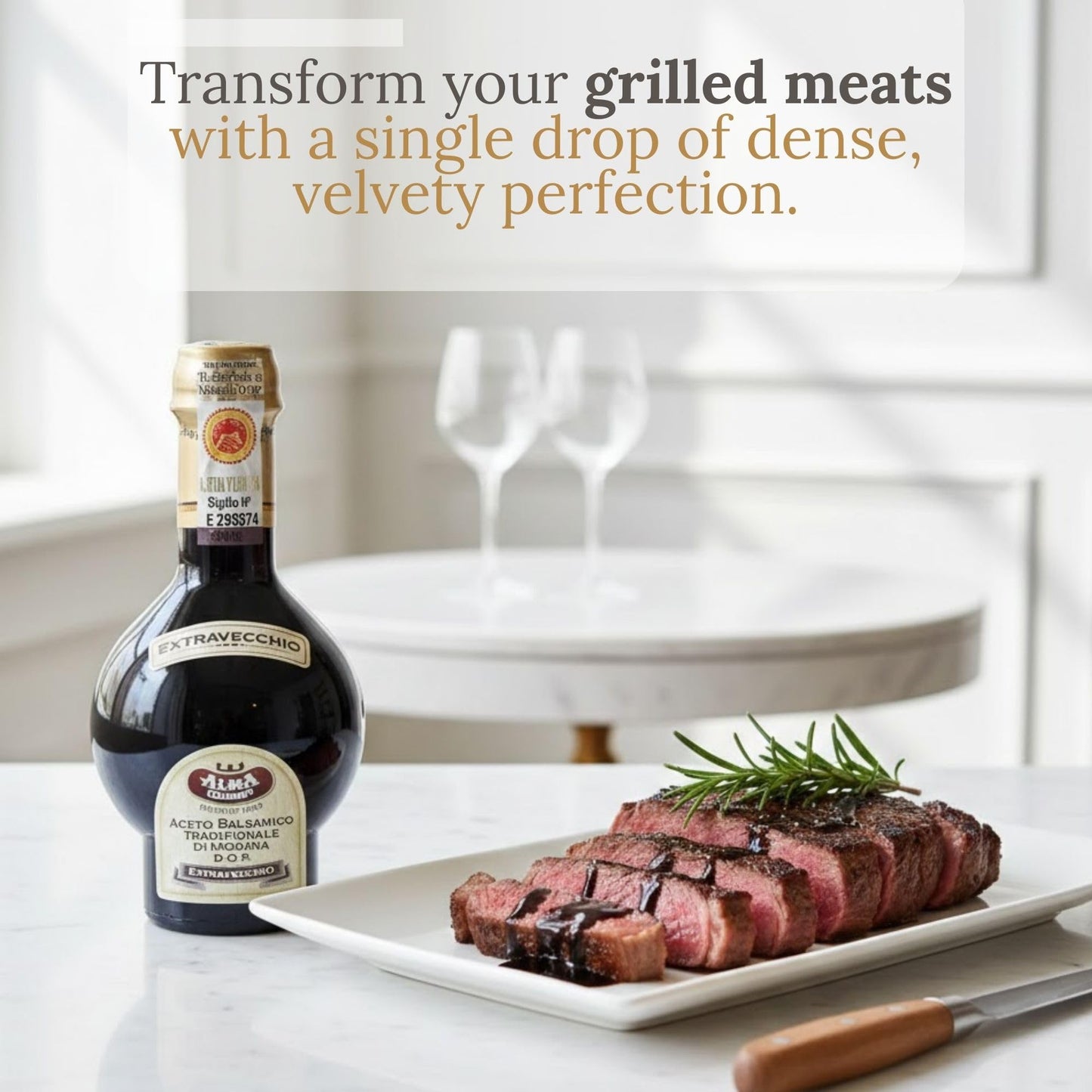 Alma Gourmet 25 Year Aged Extravecchio Traditional Balsamic Vinegar of Modena D.O.P. - 3.4 fl oz (100ml) - Authentic Aceto Balsamico Tradizionale