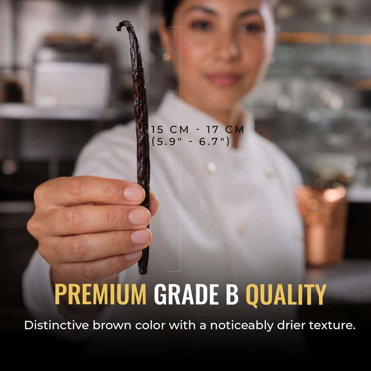 5Senses Uganda Vanilla Beans | Grade B Extraction Grade Whole Pods | Single Origin (Rwenzori Valleys) | High Vanillin (~2.0%) & Moisture (~24%) | 15cm