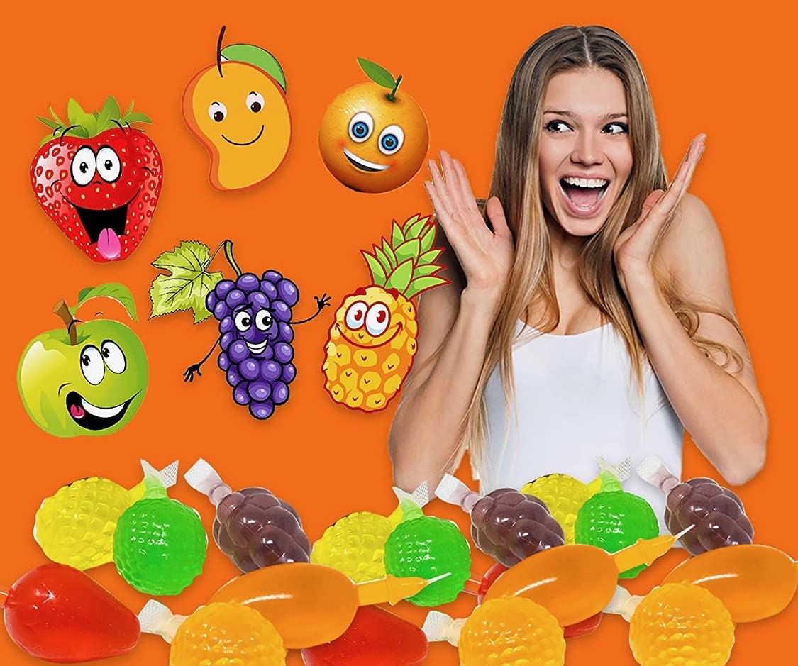 Fruix Popping Fruit Jellies Bag - 2 Pack - Tik Tok Trending Fruit Jellies - Assorted Flavors Fruit Squeeze Jellies - Jelly Fruit Candy