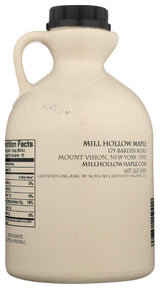 Mill Hollow Maple Organic Golden NY Maple Syrup, 32 FZ