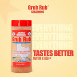 Grub Rub BBQ Blend - Award-Winning Seasoning Family Recipe For Smoking & Grilling Moist, Tender, Juicy Meats - Pork, Steak, Brisket, Seafood, Veggies