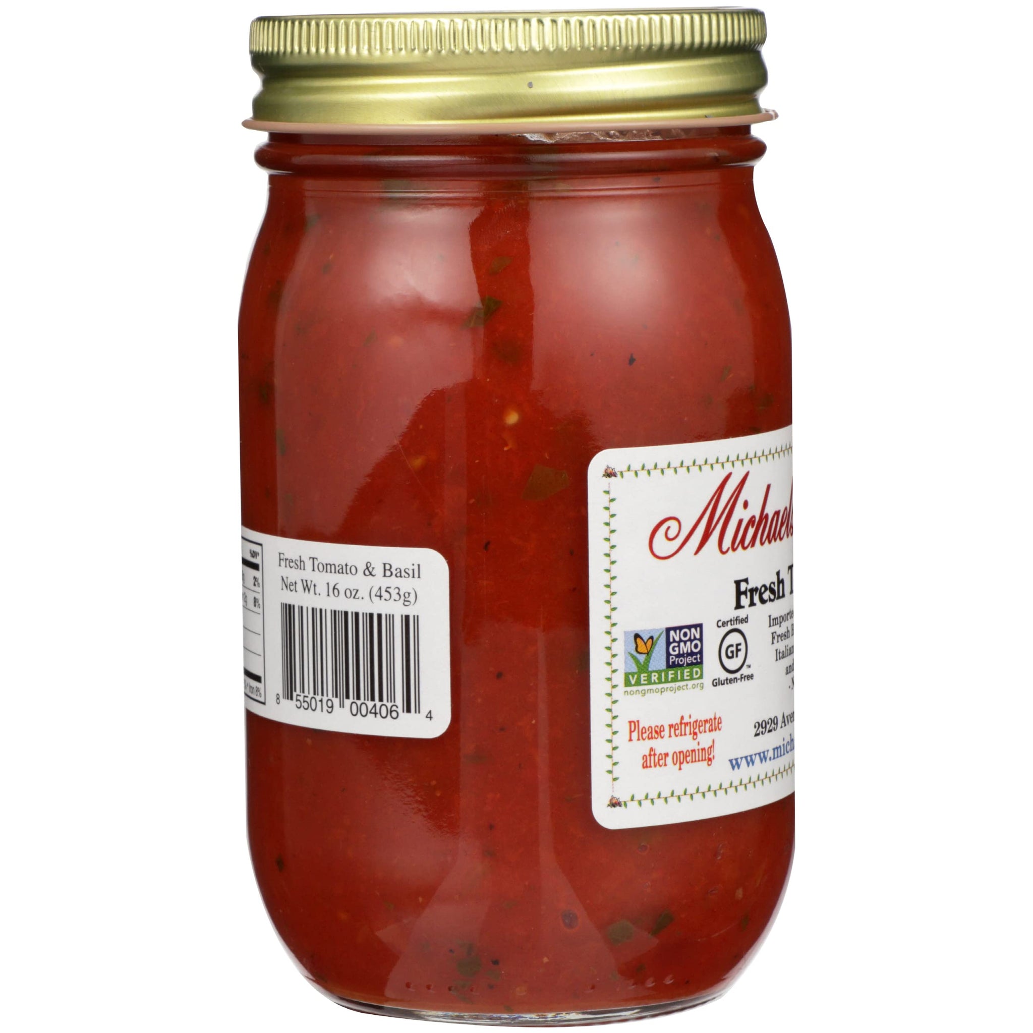 Michaels Of Bro, Michaels Tomato Basil Sauce, 16 Ounce
