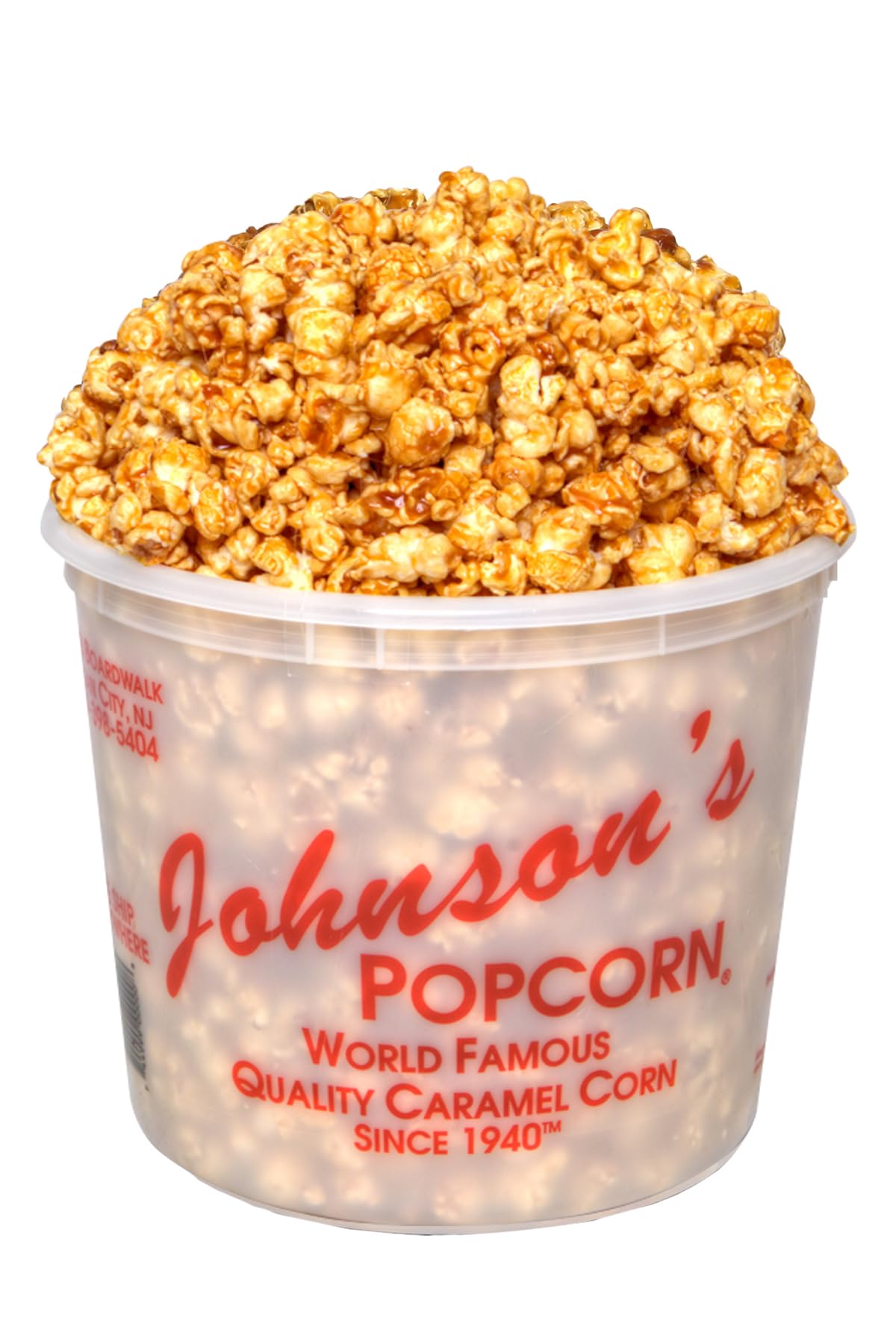 Johnson's Popcorn Large Caramel Tub - World Famous Caramel Popcorn Since 1940, Handmade Everyday