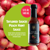Taylored Sauces Peach Hawt Sauce, Keto, and Low-Calorie and Low-Sugar Gourmet Blend Gluten-Free Artisan Condiment, Made with Fresh Jalapeno Peppers