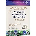 DelighTeas Organic Butterfly Pea Flower Bliss Tea | Eco-Conscious Pyramid Tea Bags | With Ginger, Lemongrass & Licorice | USDA Organic, Vegan