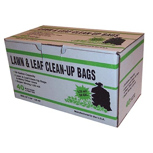 Primrose Plastics 39125 Lawn & Leaf Bag, Black, 39 Gallon
