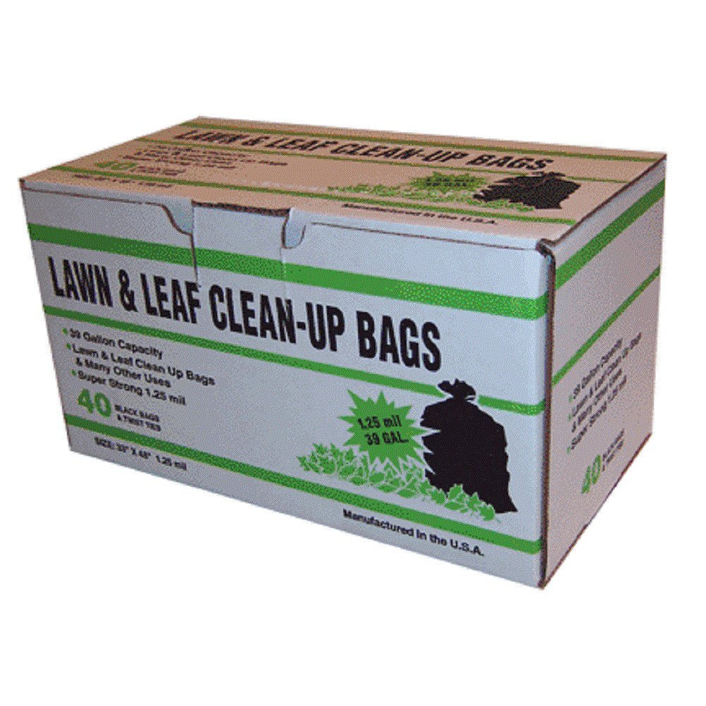 Primrose Plastics 39125 Lawn & Leaf Bag, Black, 39 Gallon