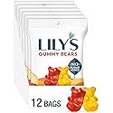 LILY'S Assorted Fruit Flavored No Sugar Added, Gummy Bears Bags, 1.8 oz (12 Count)