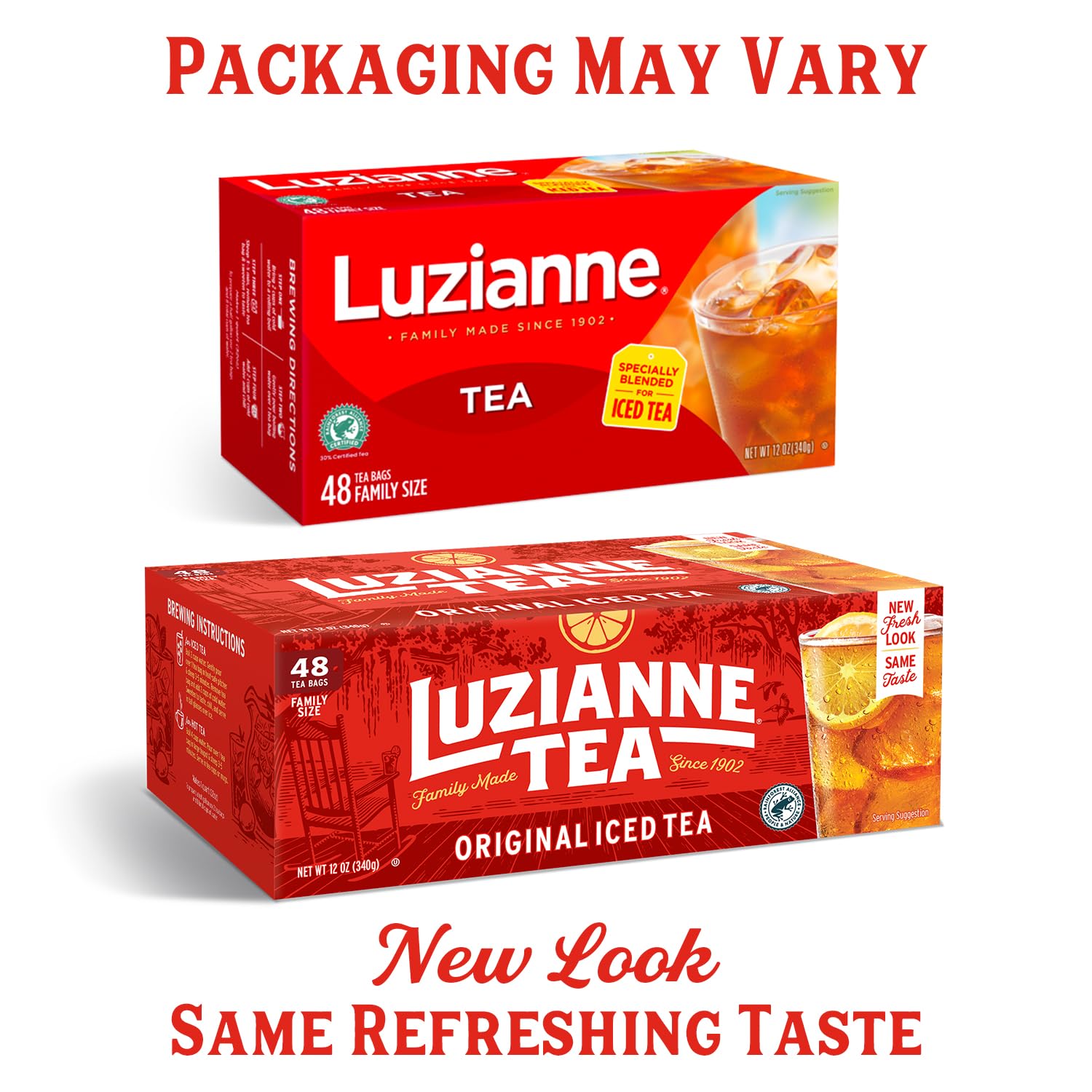 Luzianne Iced Tea Bags, Unsweetened, 400 Tea Bags (4 Boxes of 100 Count Pack), Specially Blended for Iced Tea, Clear & Refreshing Home Brewed Summer