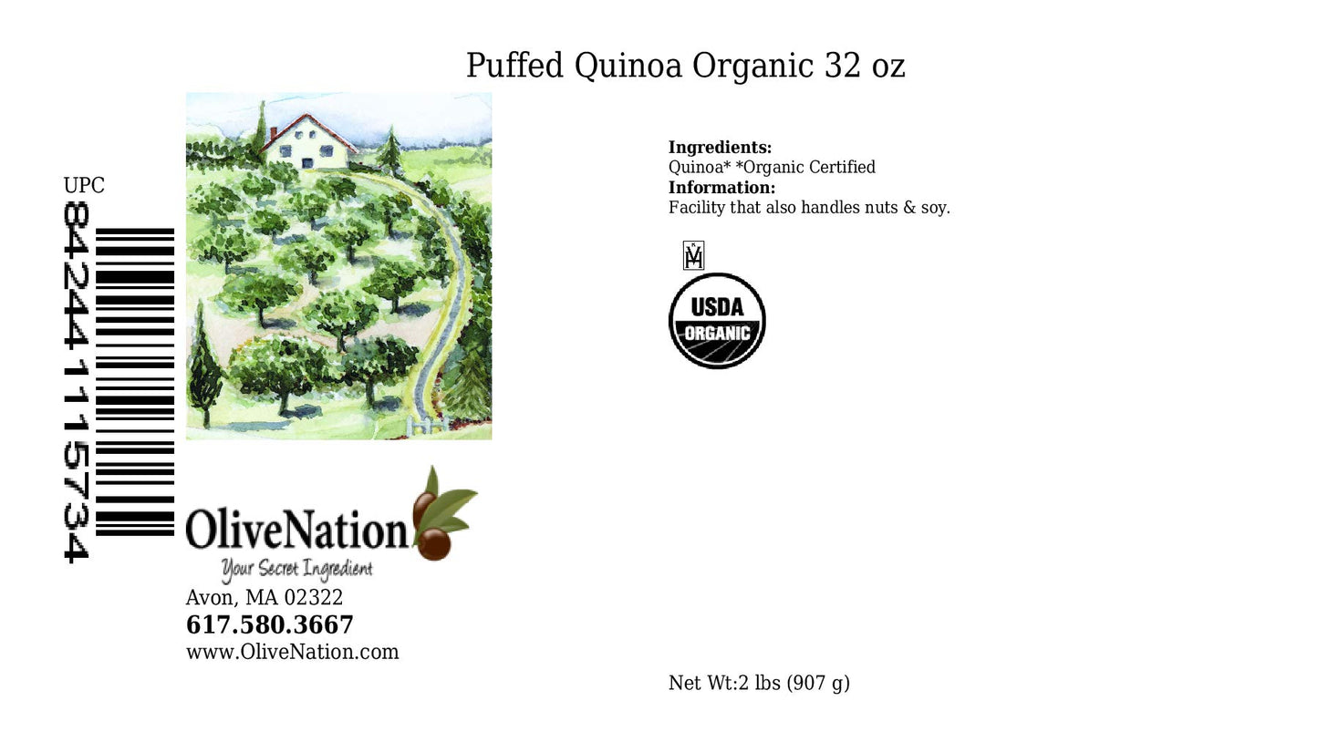 OliveNation Puffed Quinoa 32 ounces