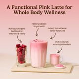Organic Traditions Superfood Beetroot Latte, Fermented With Beet Root Extract, Beets Powder With Coconut Milk And Ginger, Instant Pink Drink Blend