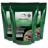 Hibiscus Tea Bags 3-Pack (90 Tea Bags Total) Caffeine-Free Hibiscus Sabdariffa Flowers Bursting With All-Natural Vitamins & Minerals in Pouch by