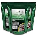 Hibiscus Tea Bags 3-Pack (90 Tea Bags Total) Caffeine-Free Hibiscus Sabdariffa Flowers Bursting With All-Natural Vitamins & Minerals in Pouch by