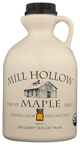 Mill Hollow Maple Organic Golden NY Maple Syrup, 32 FZ