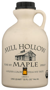 Mill Hollow Maple Organic Golden NY Maple Syrup, 32 FZ