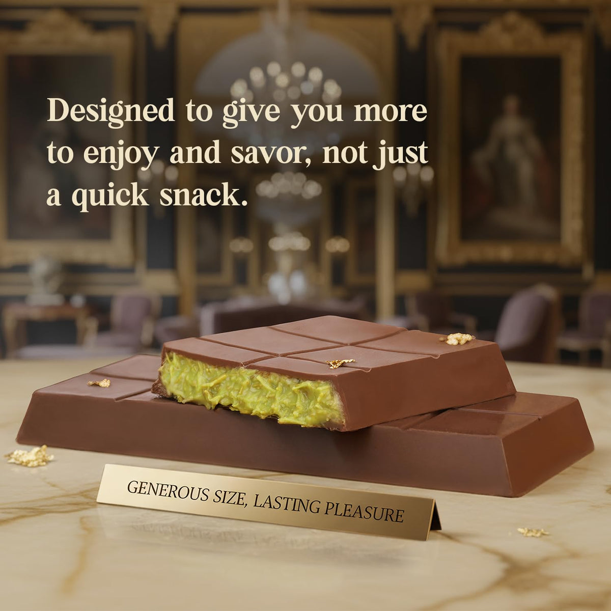 Dubai Chocolate Bar Pistachio - 7 oz Dessert with Pistachio Cream & Kataifi Filling | Gourmet Dubai Chocolate Filling | Elegant Gift Chocolate
