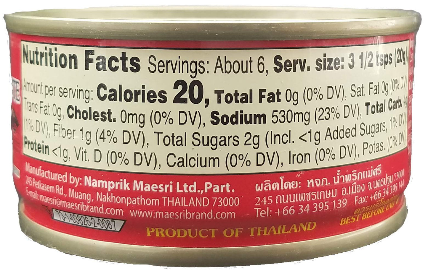 Maesri Thai Curry Paste Canned Red and Panang Variety Pack