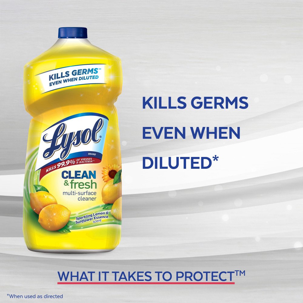 Lysol Clean & Fresh Multi-Surface Cleaner, Lemon & Sunflower, 144oz