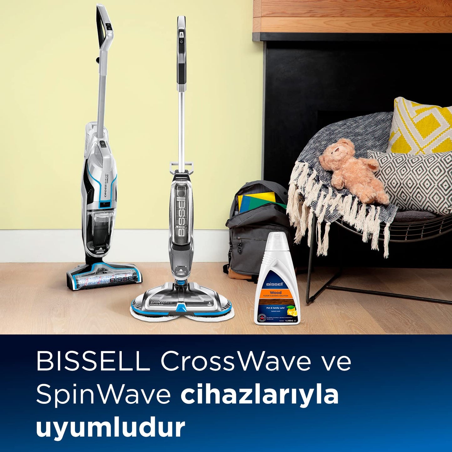 Bissell 1788L Wood Floor Reinigungsmittel für Spinwave/Crosswave/Crosswave Pet Pro und andere Hartboden-Reinigungsgeräte, auch für versiegelte