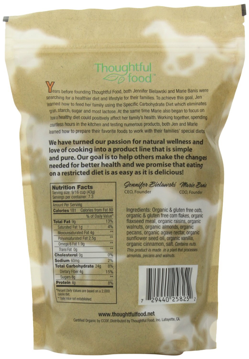 Giddy Up & Go Granola, Organic, Notoriously Nutty, 11 Ounce (Pack of 6)