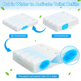 Effacera 36 Refills Disposable Toilet Bowl Paper Bulk Toilet Fresh Flushable Refills for Bathroom Toilet Brush Accessories Supplies Starter Kit