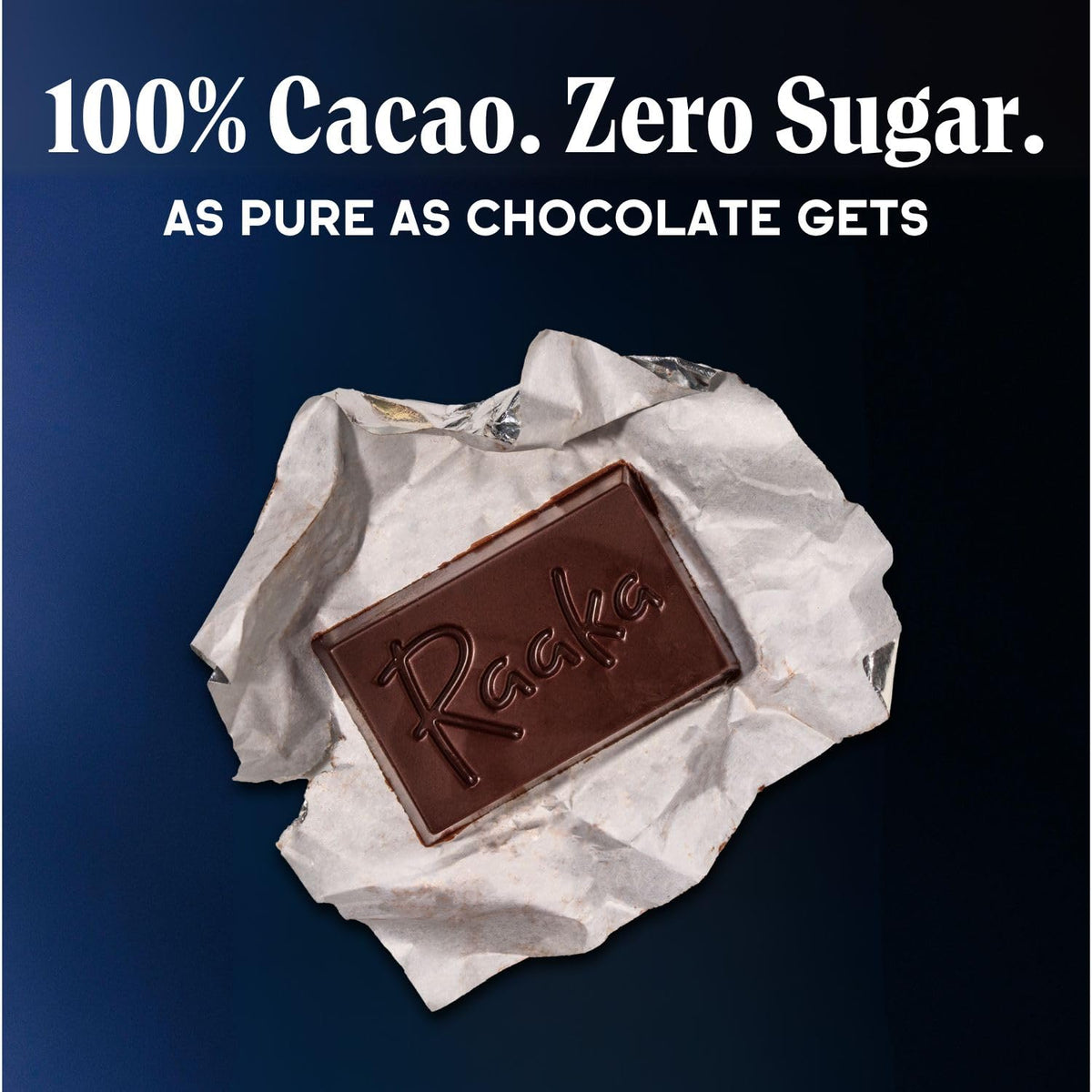 Raaka 100% Dark Chocolate Mini Bars | Unsweetened, Bitter, No Added Sugar or Artificial Sweeteners | Organic, Vegan, Gluten Free, Paleo, Kosher | Box