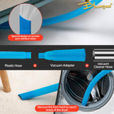 BLuesea Dryer Vent Cleaner Kit, 15-Piece Ultimate Dryer Cleaning Kit Include 30 Feet Dryer Vent Brush, Upgrade Noiseless Dryer Lint Vacuum Attachment