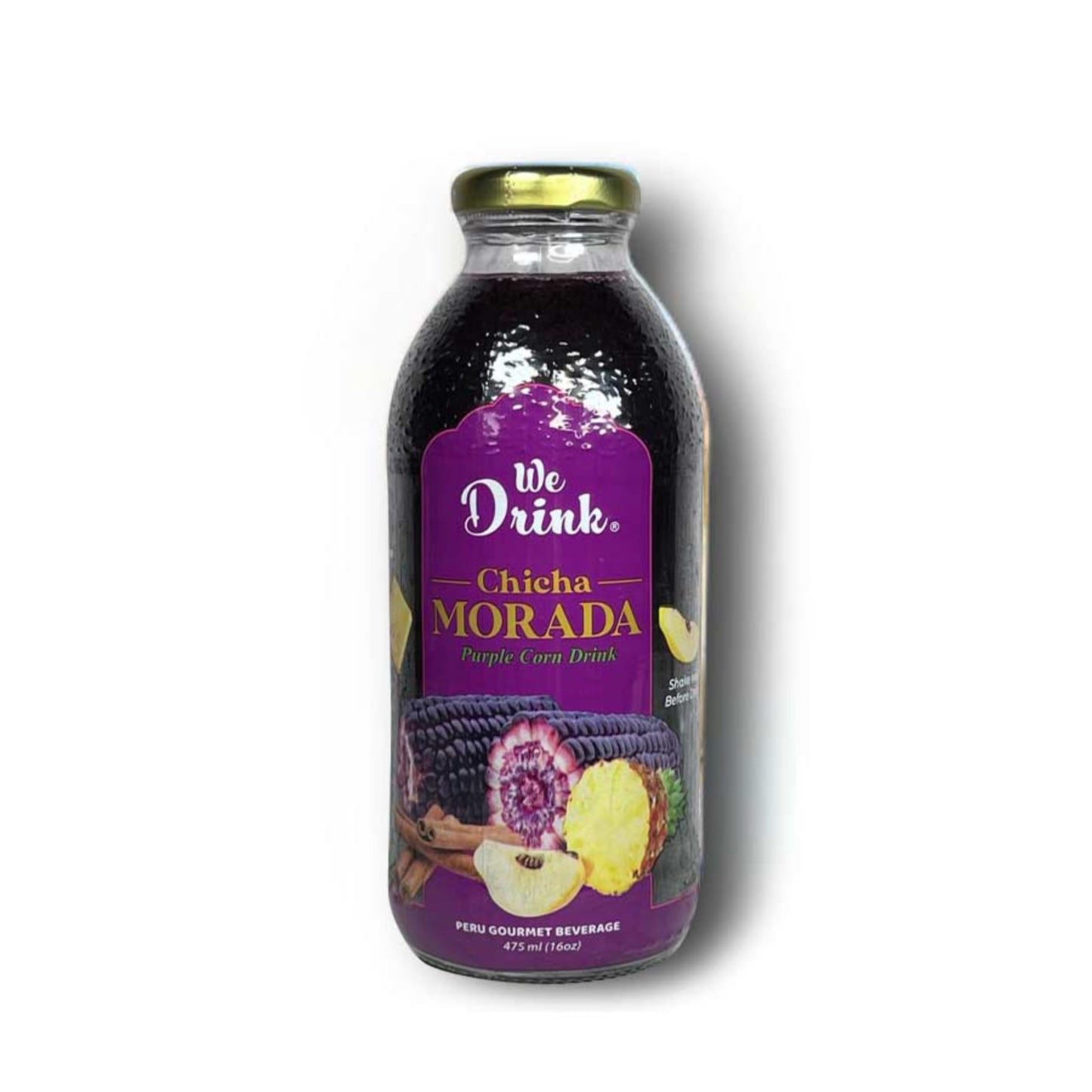 We Drink Chicha Morada Peruvian Drink Purple Corn Juice - 12 Pack - 16 Fl.oz. Each