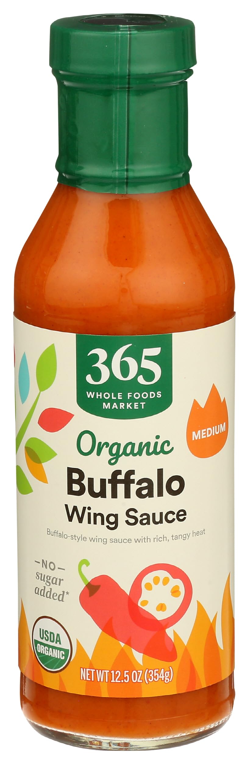 365 by Whole Foods Market Organic Buffalo Wing Sauce Medium, 12.5 Ounce