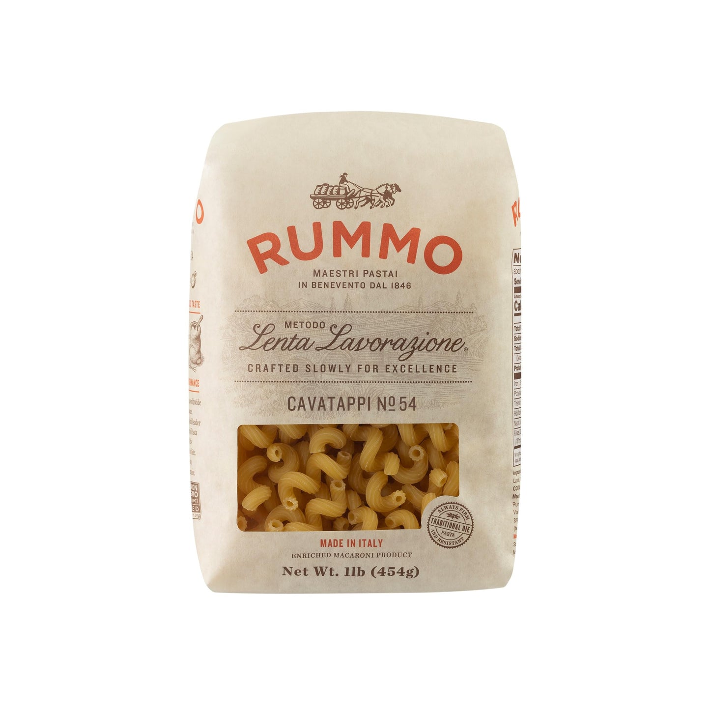 Rummo Riccioli Pasta N.54 - Cavatappi Pasta Noodles, Corkscrew Noodle, Durum Wheat Spiral Pasta, Dry Pasta, Imported from Italy - 16 Ounce (Pack of 5)