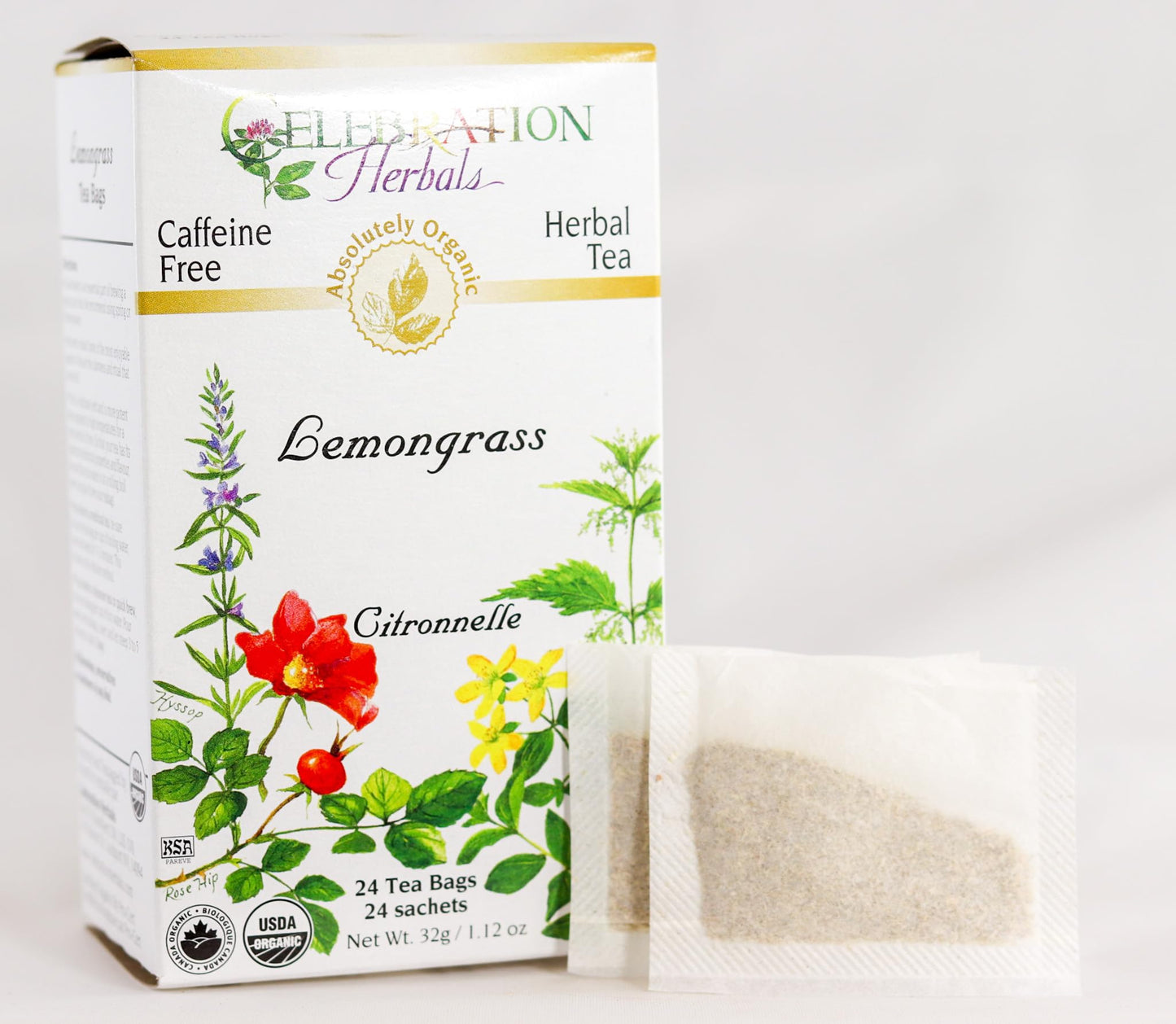 CELEBRATION HERBALS Lemongrass Tea Organic 24 Bag, 32Gm