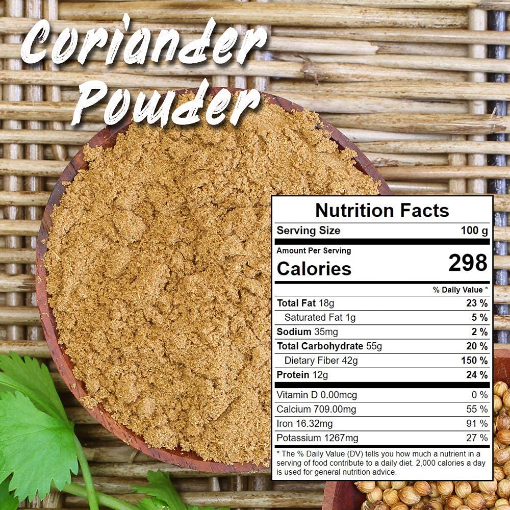 SPICES VILLAGE Coriander Powder, Ground Coriander Spice, 8 oz, Kosher Certified, All Natural Roasted Indian Spice for Seasoning and Cooking, Gluten