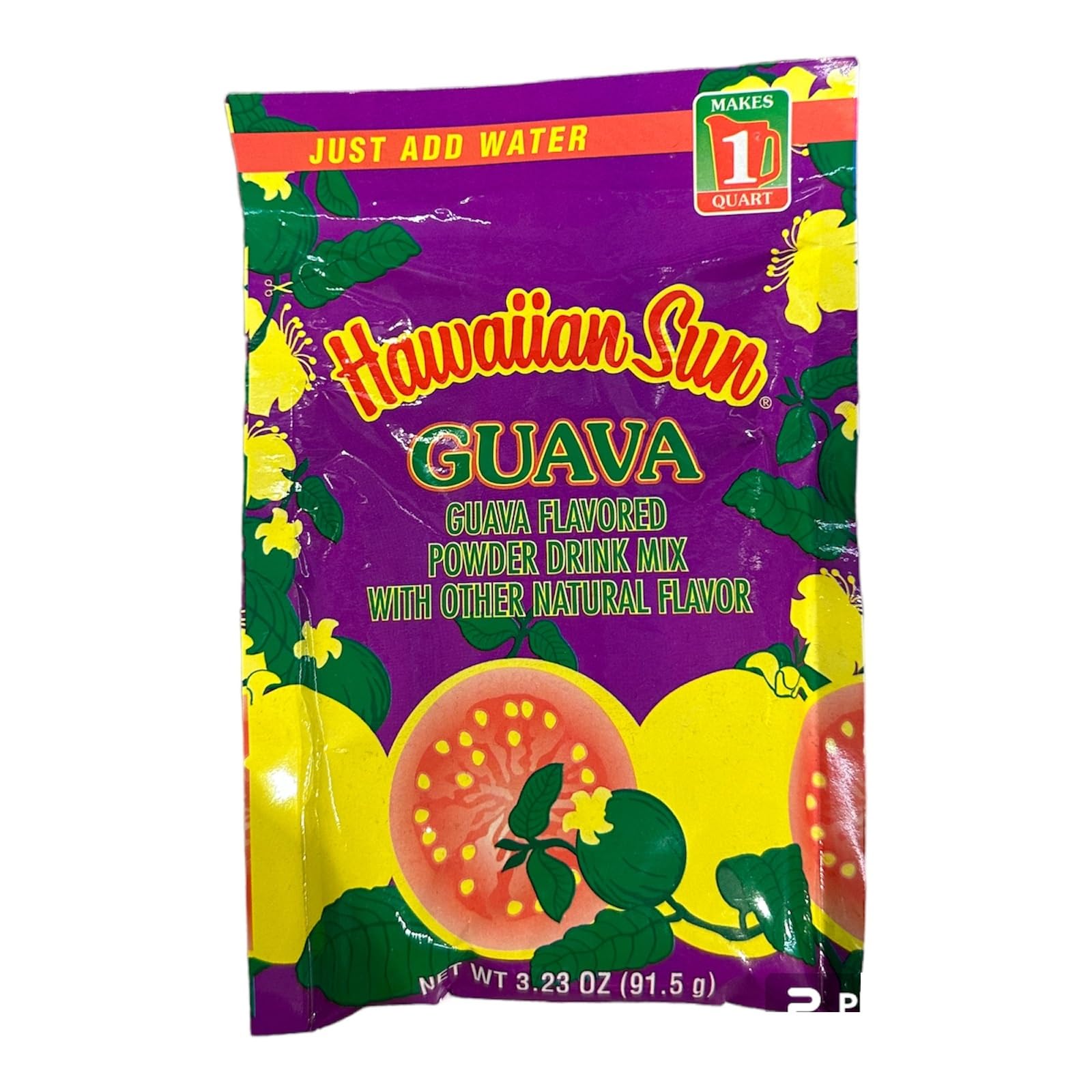 Hawaiian Sun Guava Nectar Powder Drink Mix: Taste the Tropical Breeze Anywhere - 3.23 Oz (pack of 1)