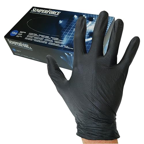 Sempermed Semperforce Black Nitrile Glove-Medium-Box/100, Medium
