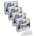 Ultra Fresh Platinum 4 Pack Laundry Soap Detergent Sheets, Ultra Concentrated, Stain Fighting, Fragrance & Dye Free, 400 Loads
