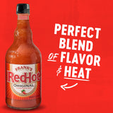 Frank's RedHot Hot Sauce, Original, Made with Cayenne Peppers, Ready-To-Use, Shake or Pour Over Chicken Wings, Sandwiches, Pizza, and More