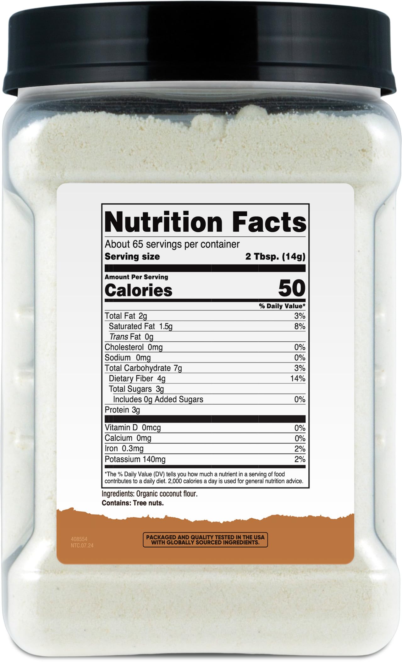 Nutricost Pantry Organic Coconut Flour (2 LB) - Gluten-Free, GMO-Free