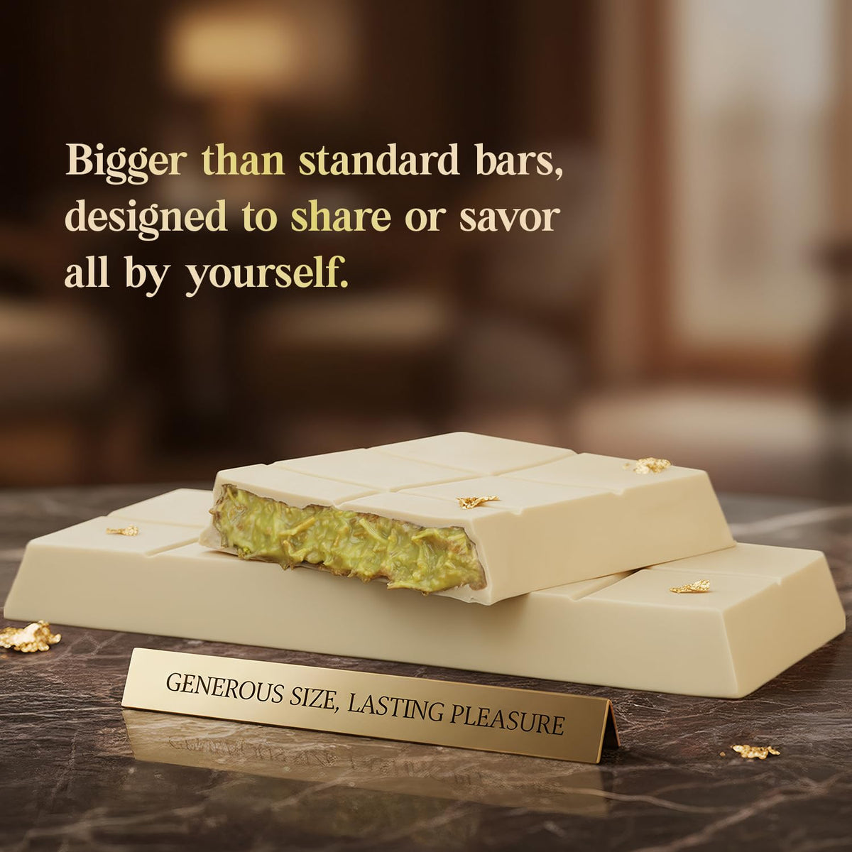 Dubai Chocolate White Bar 7 oz with Pistachio Filling & Kataifi