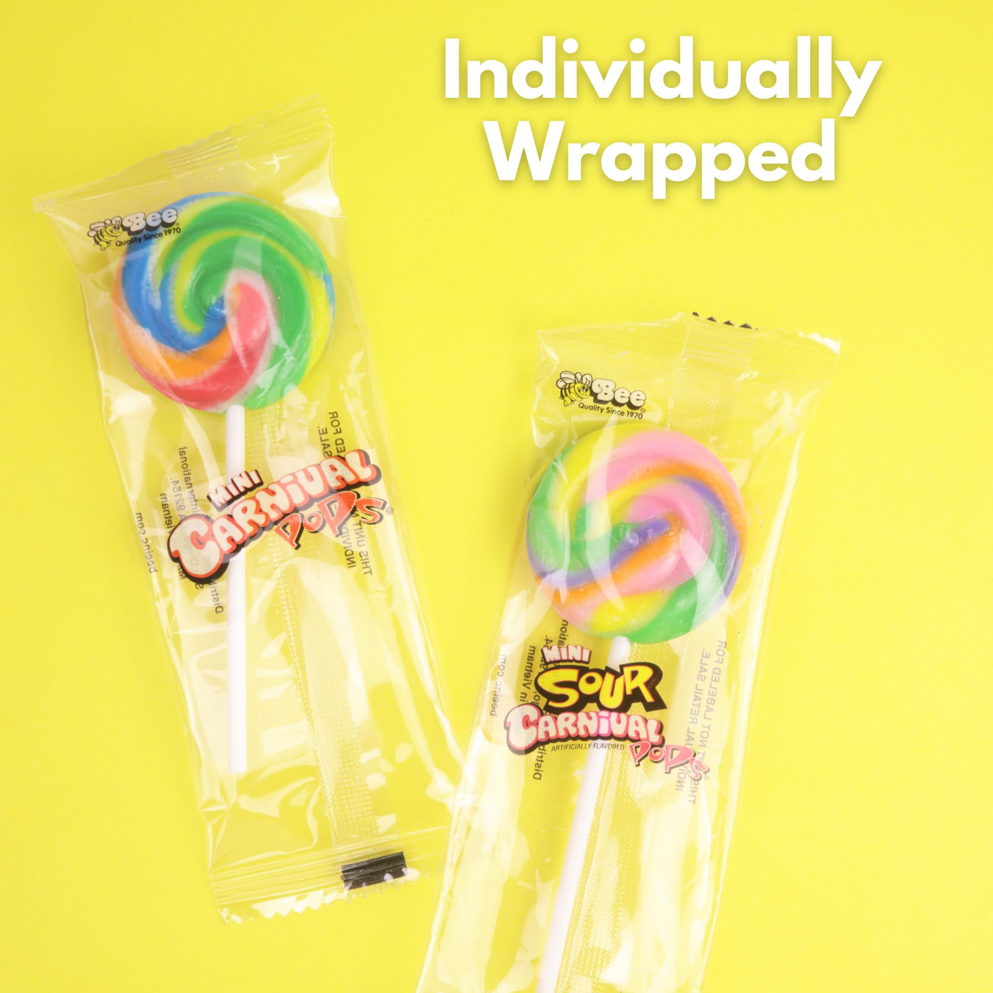 Mini Sweet & Sour Swirl Lollipops, Sucker Mix, Individually Wrapped Birthday Party Favor Candy, 21 Count
