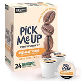 Pick Me Up Provisions Breakfast Blend Coffee - Light Roast, Keurig K-Cup Pods, Compatible, 24 Count, Kosher, Recyclable Coffee Pods