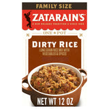 Zatarain's Rice Mix, Dirty Rice, Family Size, Gluten Free, No MSG Added, Long Grain White Rice, Onions and Bell Peppers with Cajun Seasonings, Made