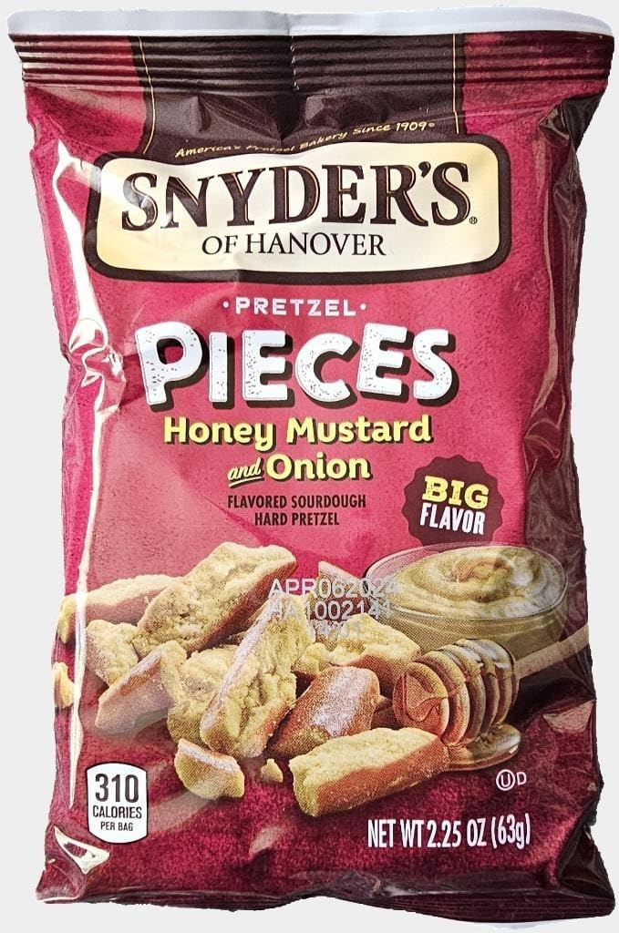 Snyder's of Hanover Pretzel Pieces, Honey Mustard Onion, 2.25 oz Pack of 12 bundled by SUPERDEALS with mystery gift in every order