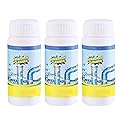 Sakerplus Sink & Drain Cleaner, Drain Cleaner Powder, 3.9 oz Bottle, Sewer Pipe Maintainer for Kitchen, Bathtub, Shower Drains (3Bottles)
