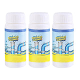 Sakerplus Sink & Drain Cleaner, Drain Cleaner Powder, 3.9 oz Bottle, Sewer Pipe Maintainer for Kitchen, Bathtub, Shower Drains (3Bottles)
