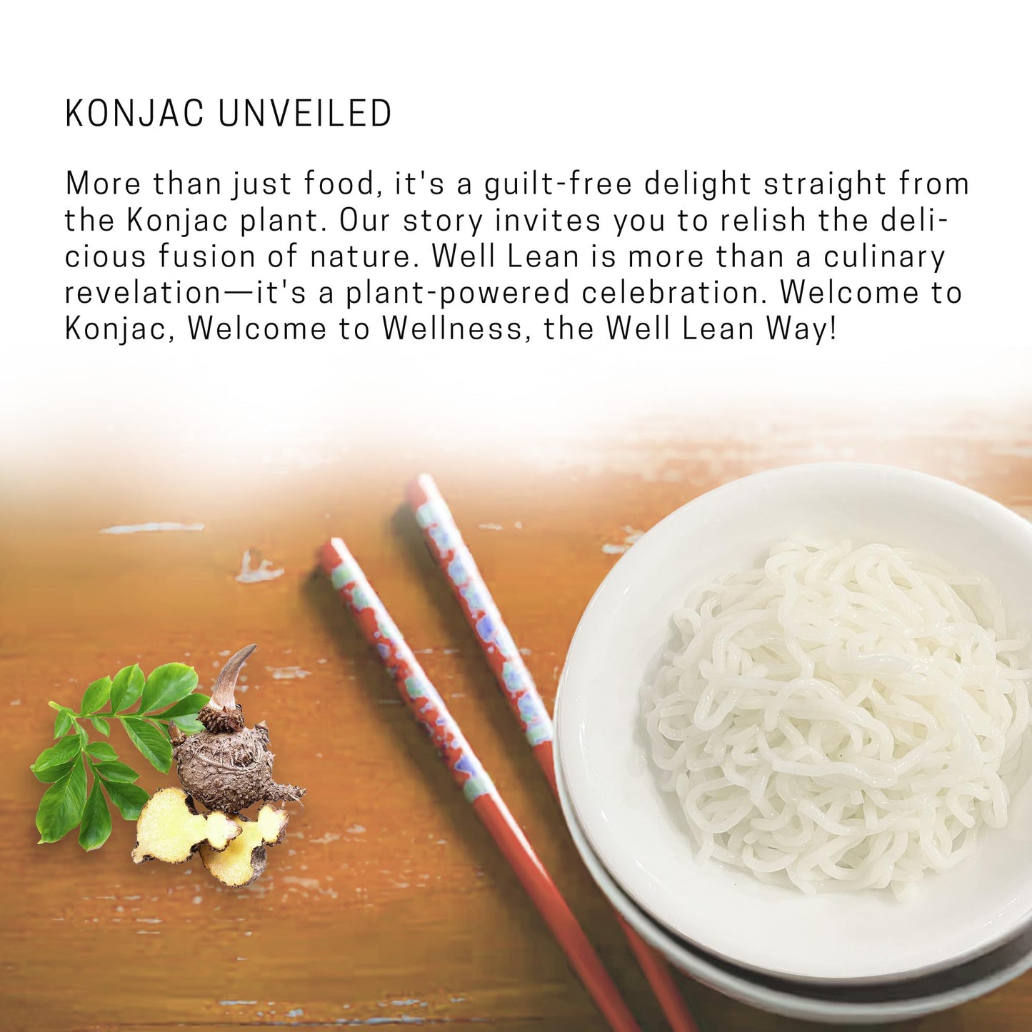 Well Lean Organic Konjac Shirataki Noodles, 12-Pack (24 Serving), Gluten-Free, Keto-Friendly, Low Carb, Low Calorie, 100% Plant-Based, 5 Cal, 2g Carbs